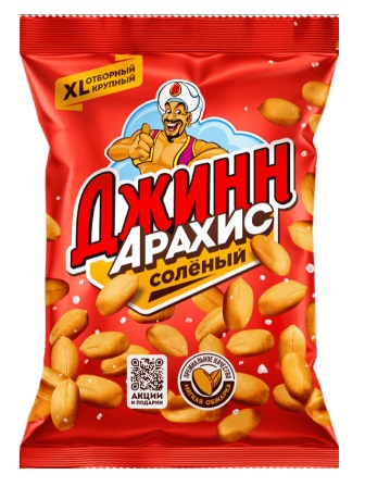 Арахис жареный солёный Джинн 80гр