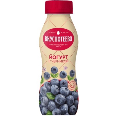 Йогурт питьевой Вкуснотеево 2% с черникой 280гр