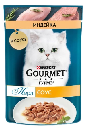 Корм для кошек Гурмэ индейка в соусе 75гр