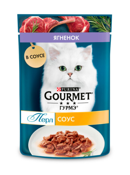 Корм для кошек Гурмэ ягненок в соусе 75гр