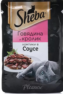 Корм для кошек Шеба говядина и кролик в соусе 75г ООО Марс*