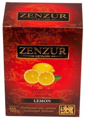 Чай ZENZUR черный с лимоном 100гр