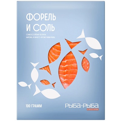 Форель радужная Рыба-Рыба слабосолёная филе-ломтики 100гр