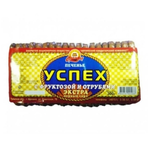 Печенье Успех с фруктозой и отрубями 300гр