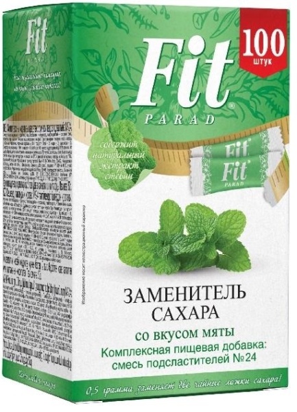 Смесь подсластителей ФитПарад №24 со вкусом мяты 100*0,5г