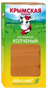 Сыр плавленый Крымская Коровка копченый 40% 140гр