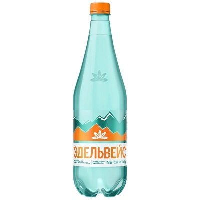 Вода минеральная Эдельвейс газированная лечебно-столовая 1л