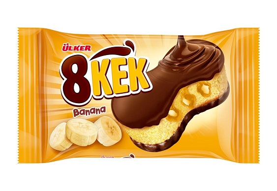 Кекс Ulker 8 Kek с какао покрытием и с банановым соусом 40гр