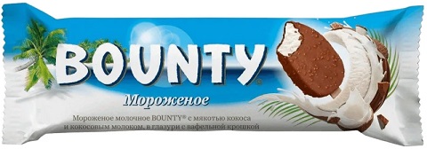 Мороженое Баунти молочное в глазури 60гр
