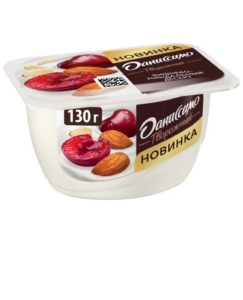 Продукт творожный Даниссимо Вишнево миндальный десерт 6,1% 130гр