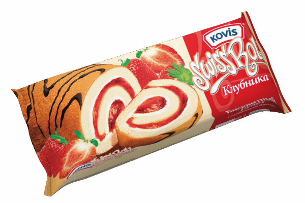 Рулет Бисквитный Kovis клубника 175г ООО РКК-Самара*