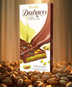 Шоколад молочный Dubaco с кадаифом и фисташковой начинкой 95гр