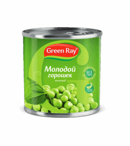 Горошек зеленый Green Ray молодой нежный 460гр