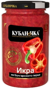 Икра из из болгарского перца Кубаночка 350гр