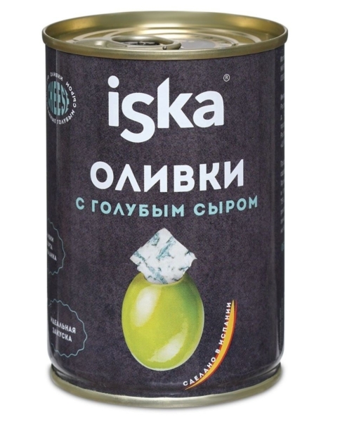 Оливки Iska с голубым сыром 280гр