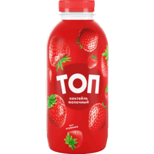 Молочный коктейль ТОП SHAKE клубника 2% 450гр