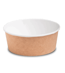 Миска бумажная OSQ Round Bowi 750мл крафт/бел d-150 (180шт)
