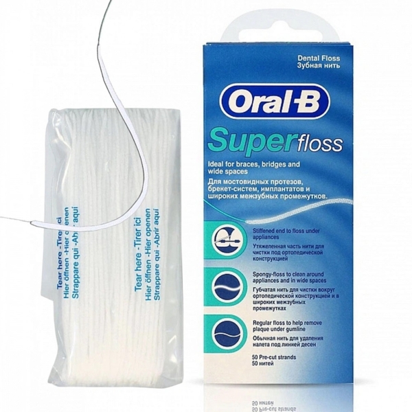 Зубная нить Oral-B Super floss 50шт