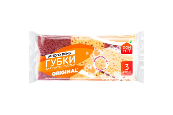 Губки для посуды DOM HIT original 3шт