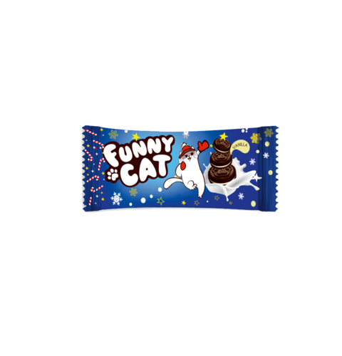 Печенье Funny Cat с какао и начинкой с ароматом ванили 42гр