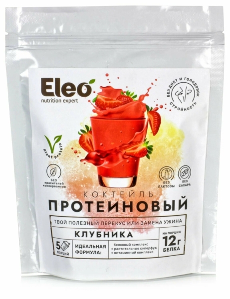 Коктейль протеиновый клубника Eleo 150гр