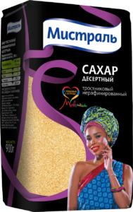 Сахар десертный тростниковый нерафинированный Мистраль 900гр