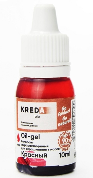 Краситель пищевой KREDA жирорастворимый красный 10мл